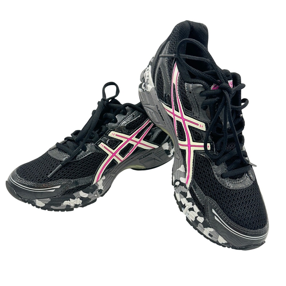 Asics Gel-1170 Running Shoes Women 7.5 Black Pink Camo Midsole T27BQ